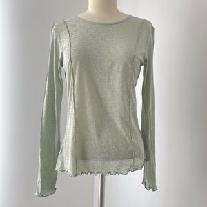 NA-KD Long Sleeve Mesh T-shirt Sz M